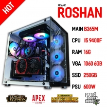 PC GAMING ANC13 ROSHAN i5 9400f  16Gb VGA 1060 6Gb case Xigmatek Aquarius